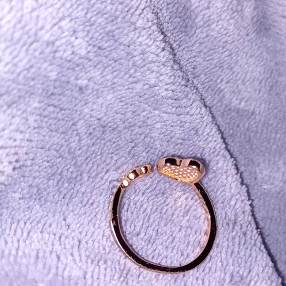 Heart Adjustable Gold Plated  Ring - Picture 4 of 5